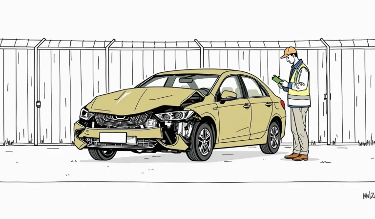 Technik kontroluje stav ojazdeného vozidla pri obhliadke pred uzavretím kaska