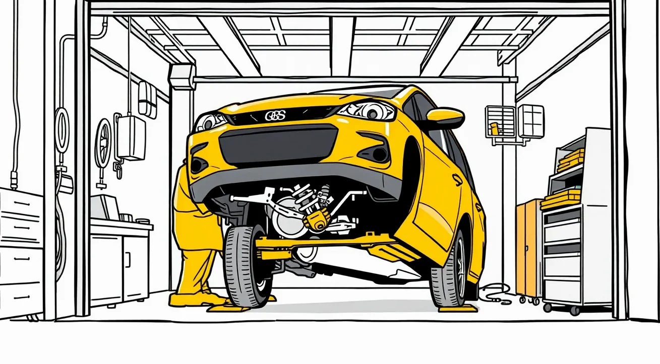 Mechanik kontroluje poškodený predný nárazník vozidla Honda po nehode