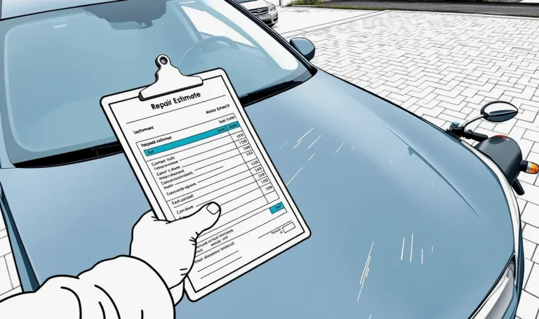 Prijímací technik v autoservise preberá firemné vozidlo na kalkuláciu opravy