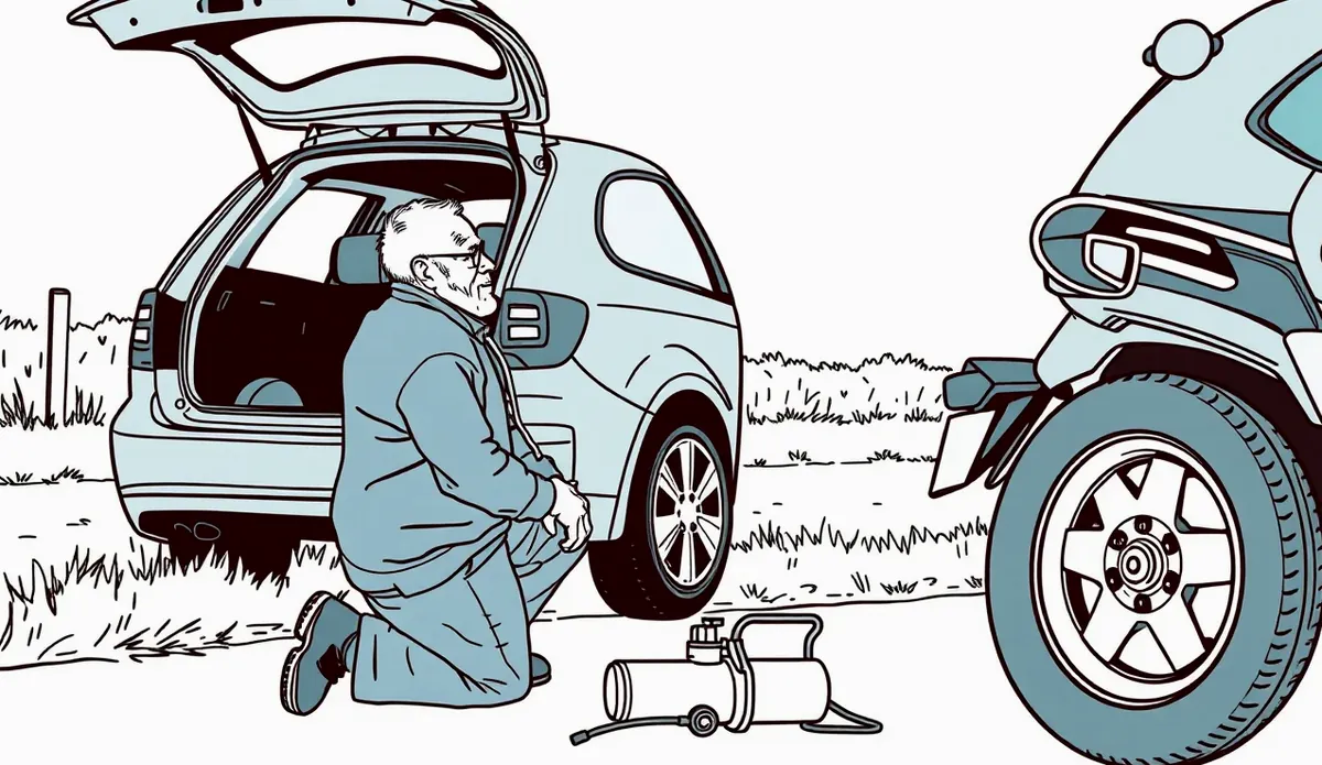 Usporiadaný kufor auta s bezpečne upevnenou autolekárničkou a výbavou