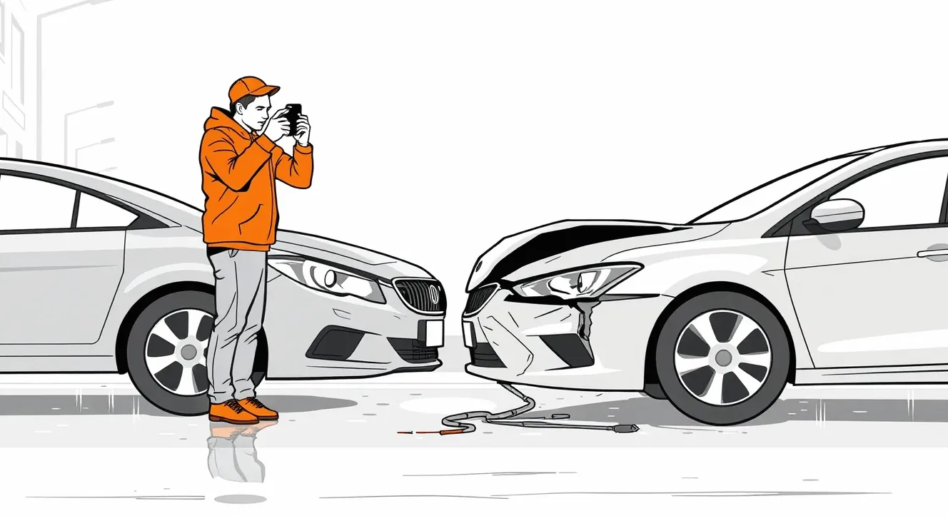 Prehliadka a kontrola dokladov po menšom dopravnom incidente