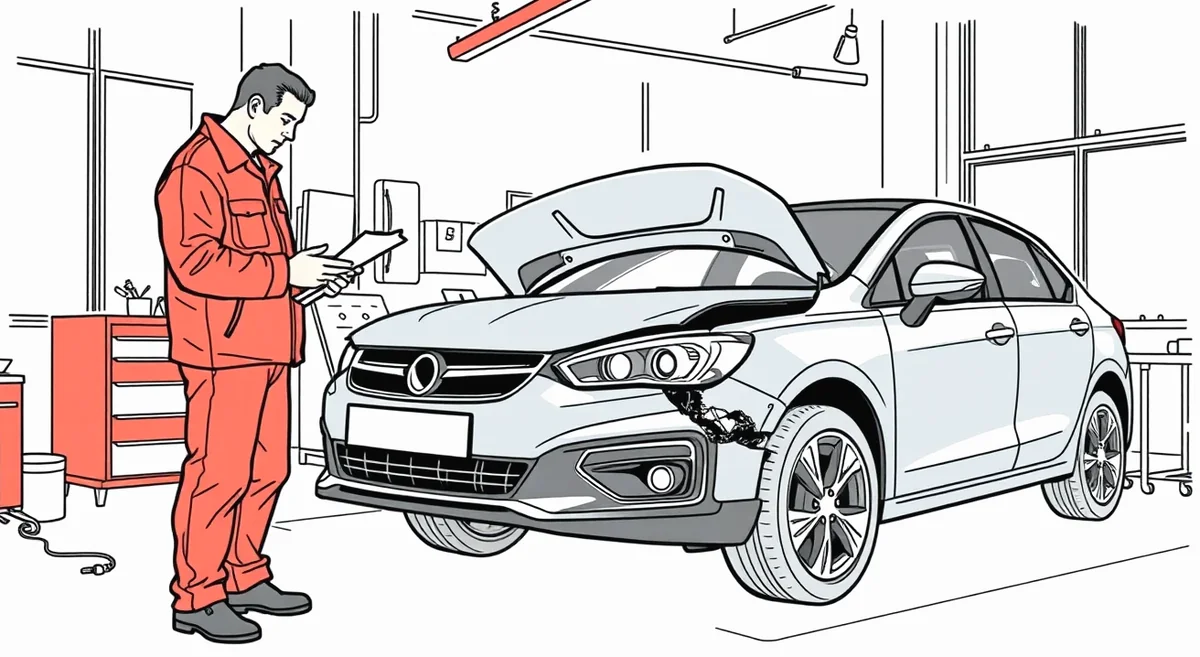 Detail prasknutého čelného skla osobného automobilu od kamienka