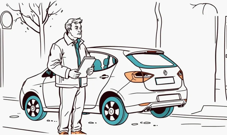 Automechanik kontroluje poškodený predný nárazník na zdviháku v servise