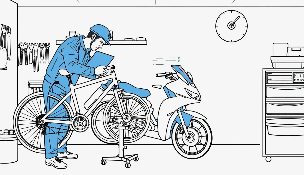 Elektrický horský bicykel opretý o stojan v meste