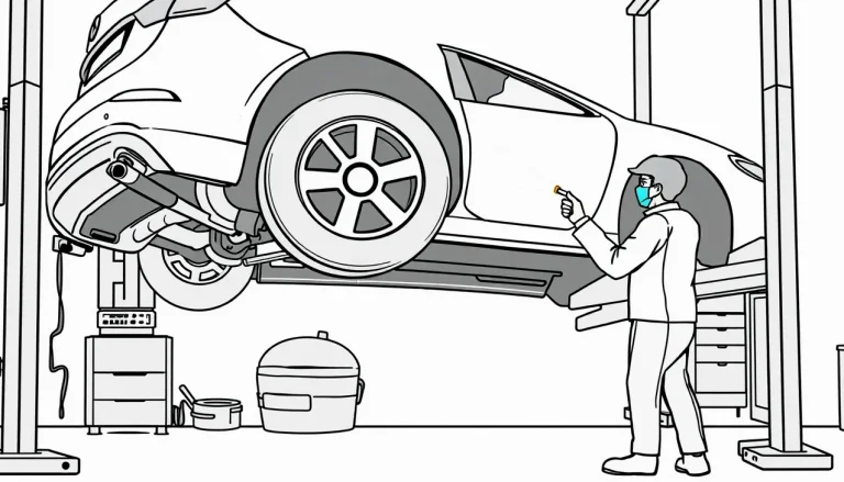 Osobné auto zaparkované v uzamknutej garáži s mechanickou pákou na volante