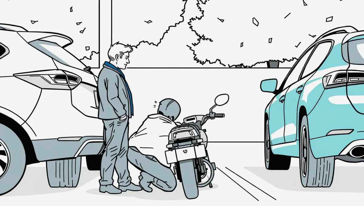 Vodič vypĺňa správu o nehode na kapote motorového vozidla
