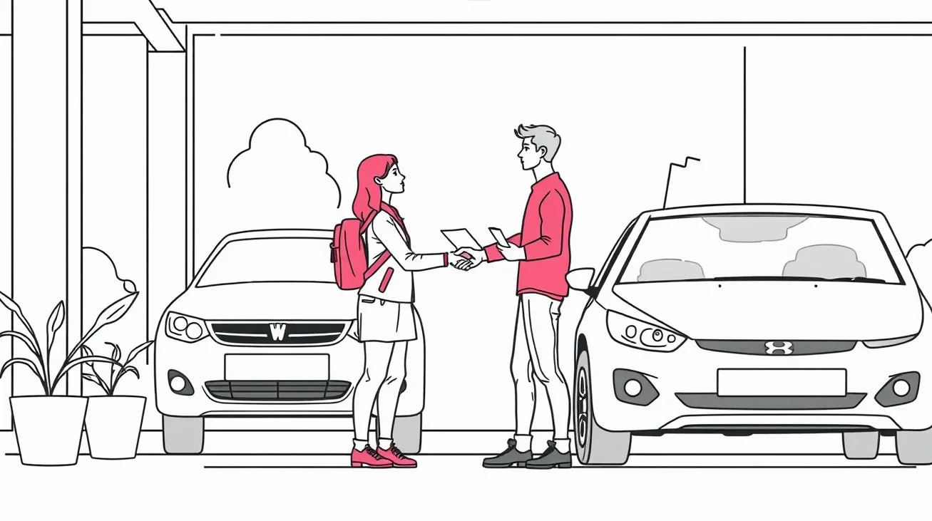 Podpis zmluvy a preberanie kľúčov od nového vozidla u predajcu