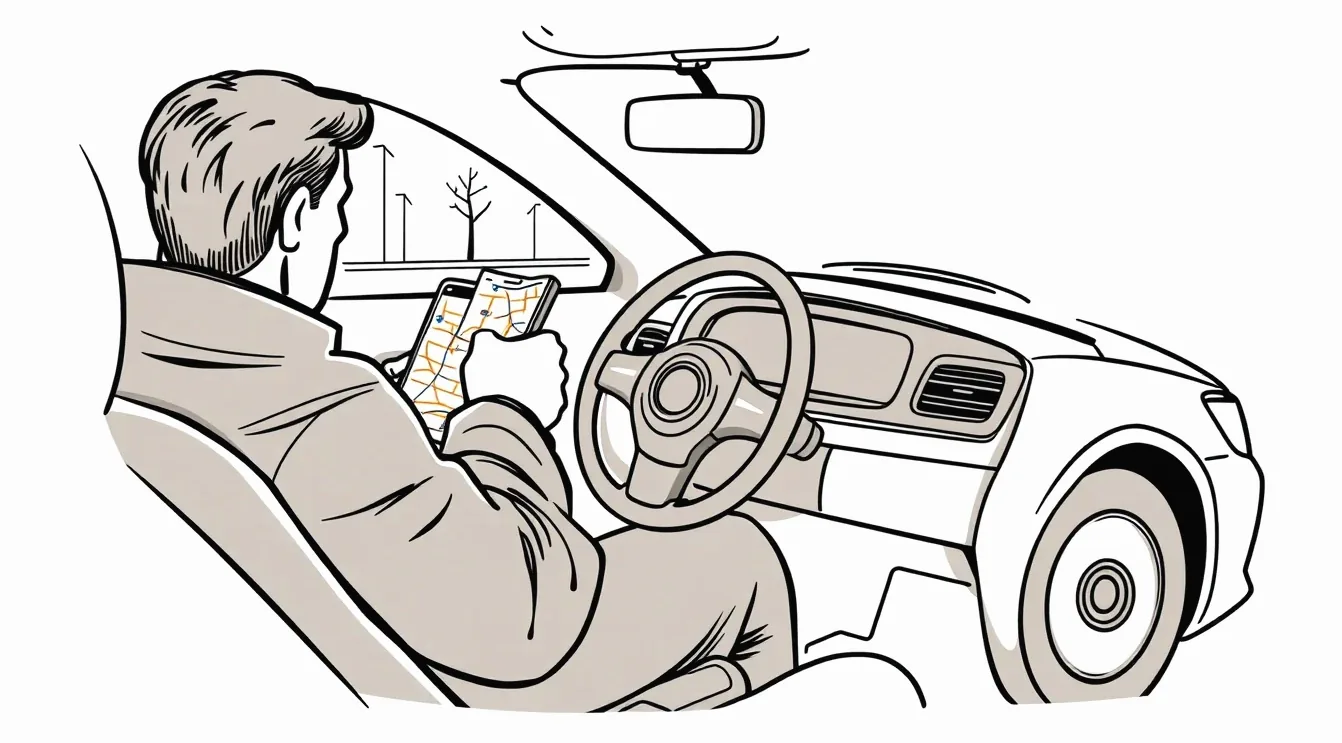 Vodič taxislužby ukazuje elektronickú zelenú kartu v mobilnom telefóne pri kontrole