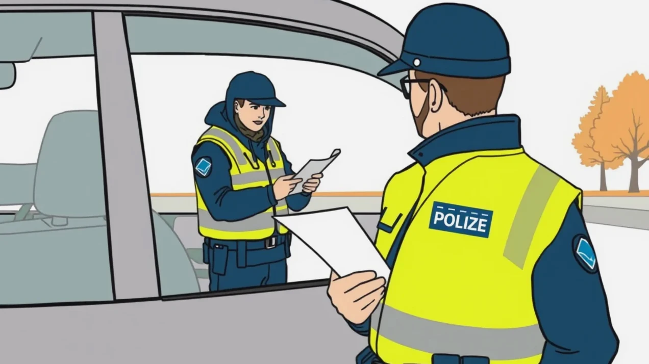 Polícia kontroluje doklady a evidenčné čísla zahraničného vozidla na ceste