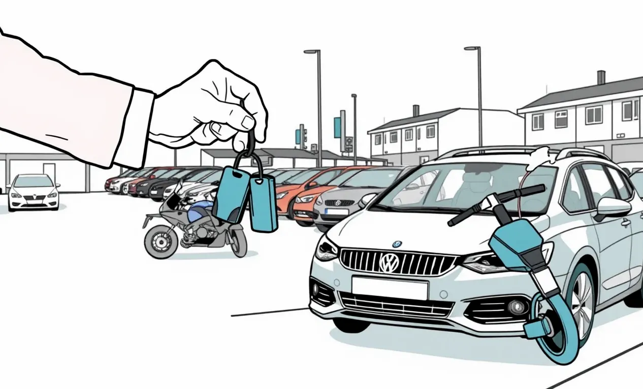 Záznam o dopravnej nehode položený na kapote poškodeného automobilu