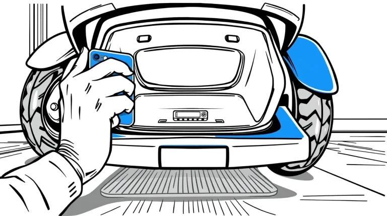 Detailný pohľad na technický štítok na ráme elektrickej kolobežky s vyznačeným výkonom a hmotnosťou